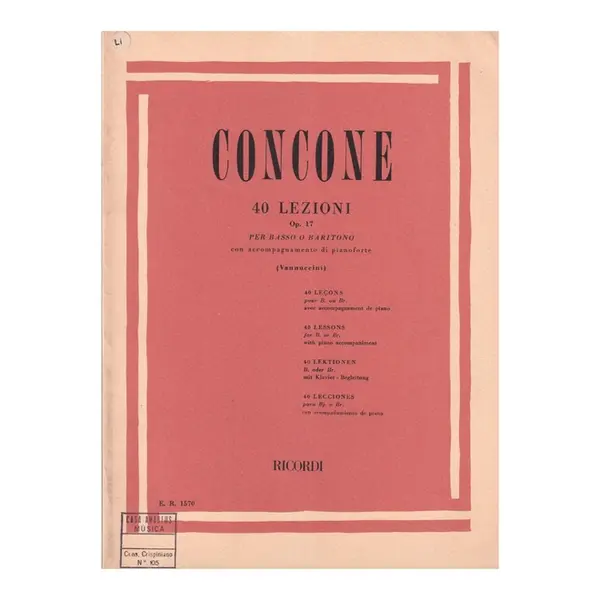 40 Lezioni - Op.17 (Bar.Ou Baixo)