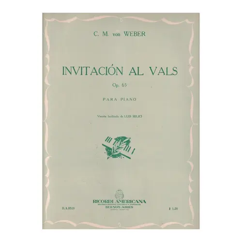 Invitacion Al Vals - Op.65 - Piano  (Edição Antiga)