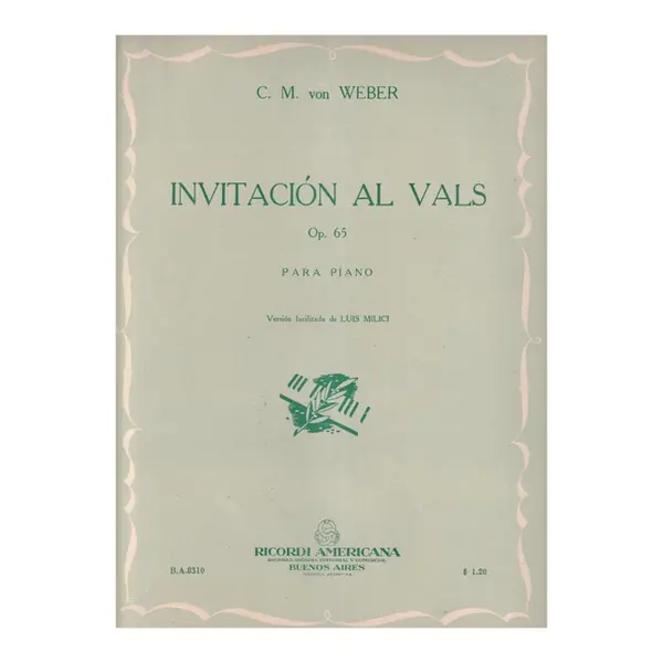 Invitacion Al Vals - Op.65 - Piano  (Edição Antiga)