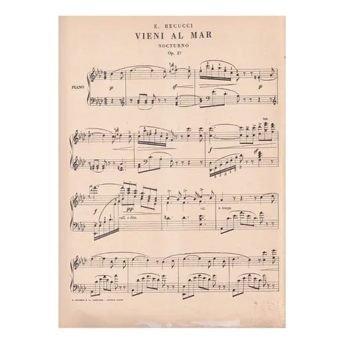 Vieni Al Mar - Op.27  (Edição Antiga)