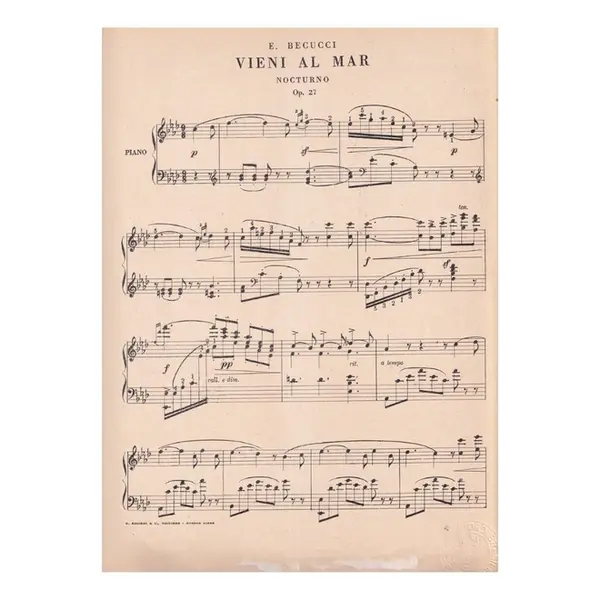 Vieni Al Mar - Op.27  (Edição Antiga)