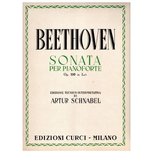 Sonata - Op.110 In La B  (Schnabel)