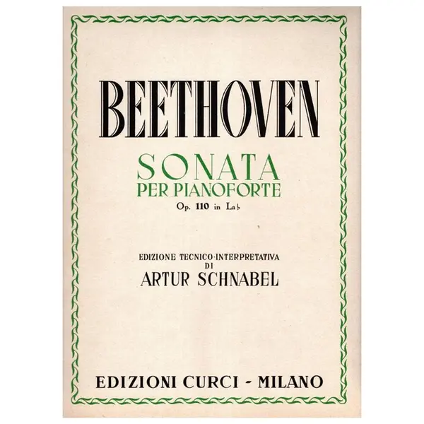 Sonata - Op.110 In La B  (Schnabel)