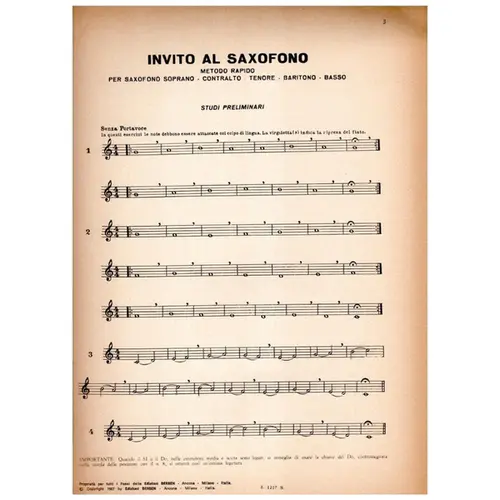 Invito al saxofono - vol. 1
