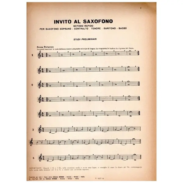 Invito al saxofono - vol. 1