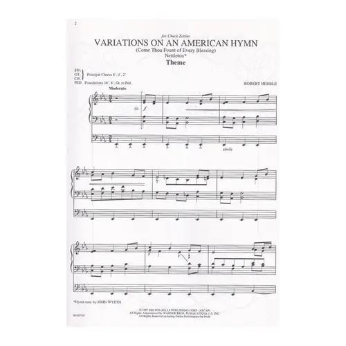 Variations on an American Hymn (Come Thou Fount of Every Blessing)