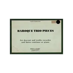 Baroque Trio Pieces for descant and treble recorder and piano