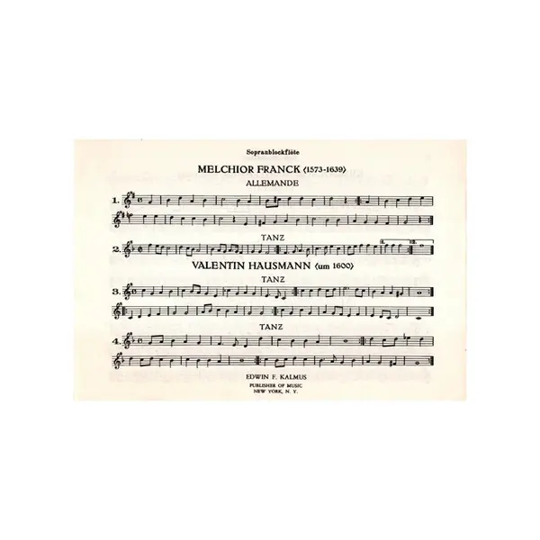 Baroque Trio Pieces for descant and treble recorder and piano