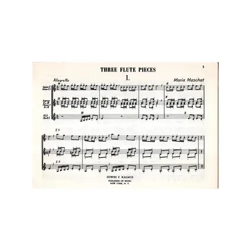 3 Flute Pieces for 4 recorders