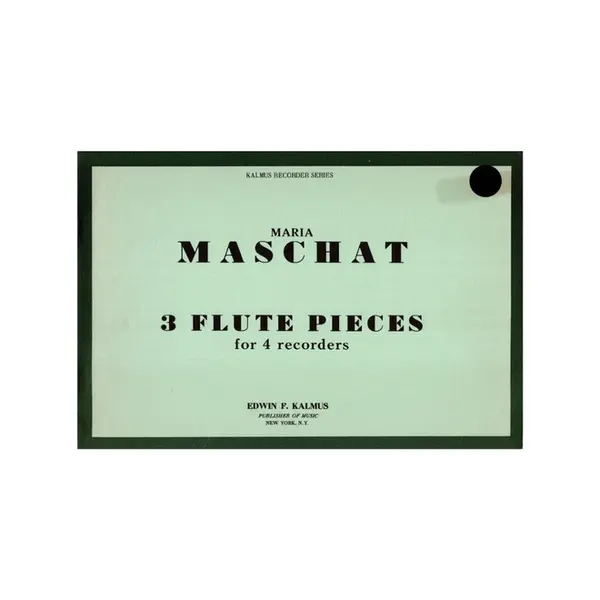 3 Flute Pieces for 4 recorders