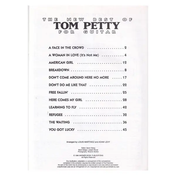 The New Best Of Tom Petty for Guitar