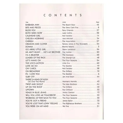 Best Of The 50'S and 60'S for Easy Guitar
