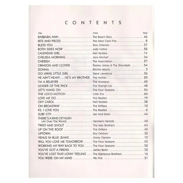 Best Of The 50'S and 60'S for Easy Guitar