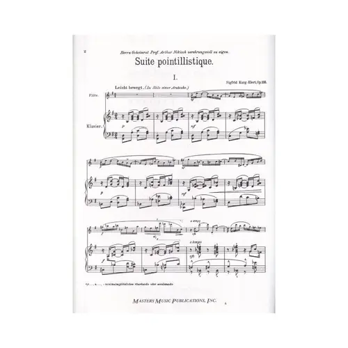 Suite Pointillistique For Flute And Piano