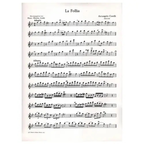 La Follia fur Altblockflote und Basso continuo