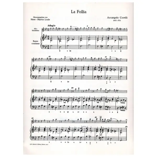 La Follia fur Altblockflote und Basso continuo