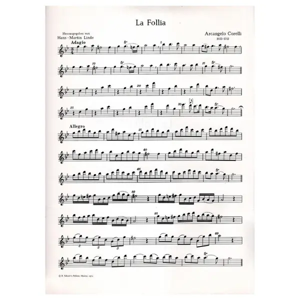 La Follia fur Altblockflote und Basso continuo