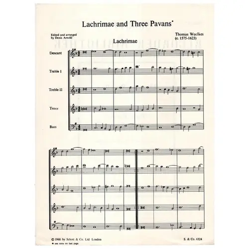 Lachrimae and Three Pavans