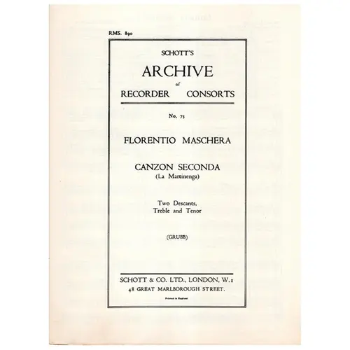 Canzon Seconda (La Martinenga)