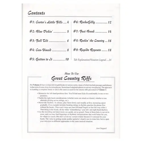 Great Country Riffs for Guitar - Volume 2