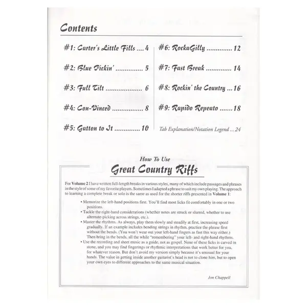 Great Country Riffs for Guitar - Volume 2