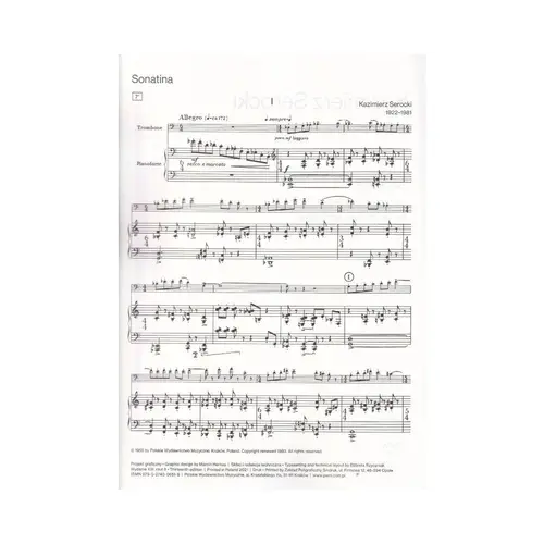 Sonatina for trombone and piano