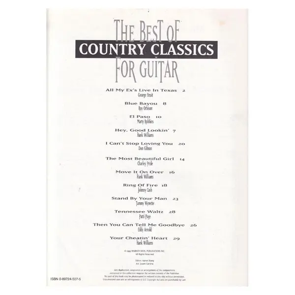 The Best Of Country Classics for Guitar