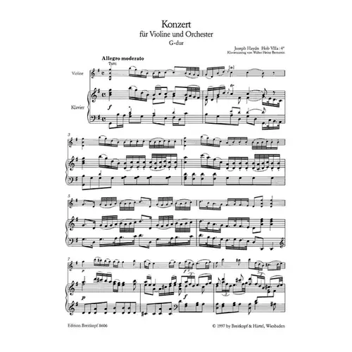 Violin Concerto in G major Hob VIIa:4