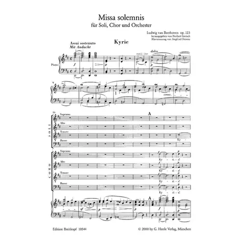 Missa Solemnis, Op. 123 - vocal score
