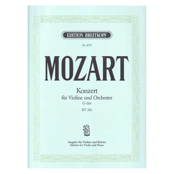Concerto for violin and orchestra n.3 G-dur KV 216 - piano reduction