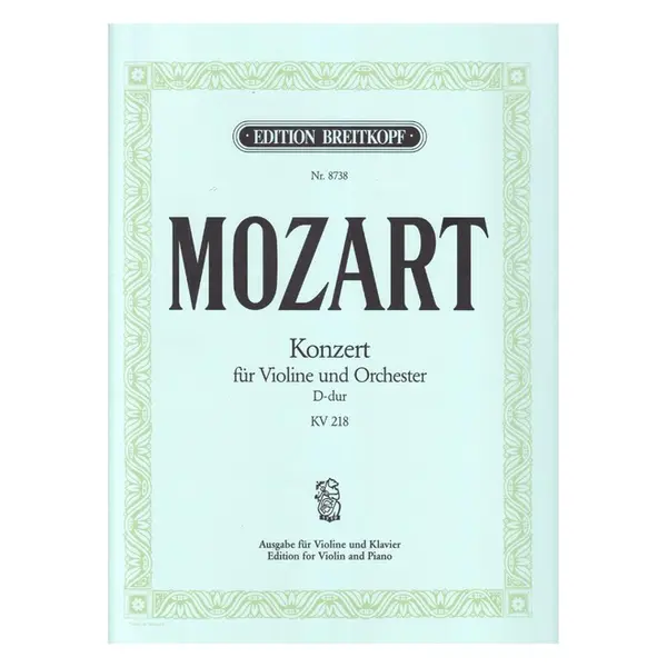 Concerto for violin and orchestra in D-major KV 218 - piano reduction