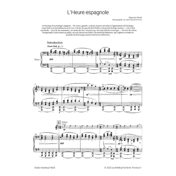 L'Heure Espagnole - Piano Vocal Score