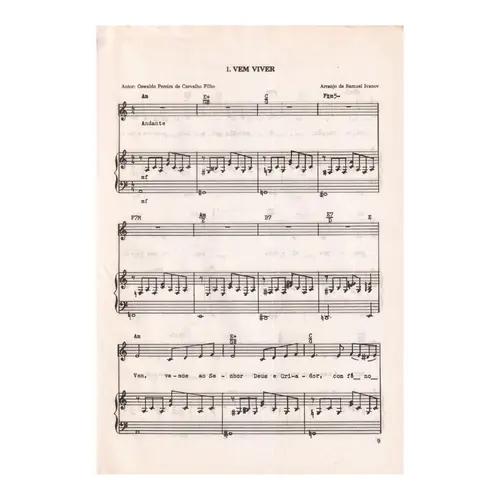 Vem Viver - Musicas Sacras para Piano