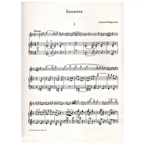 Sonatine Fur Altblockflote und klavier