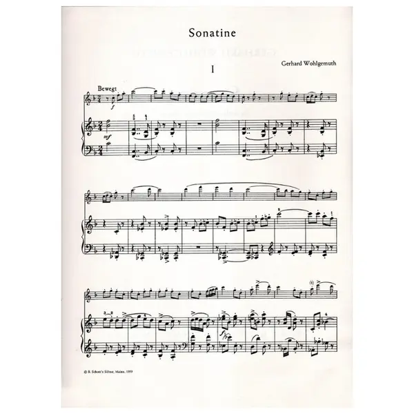 Sonatine Fur Altblockflote und klavier