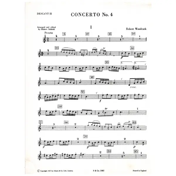 Concerto n. 4 in A minor for two descants and piano