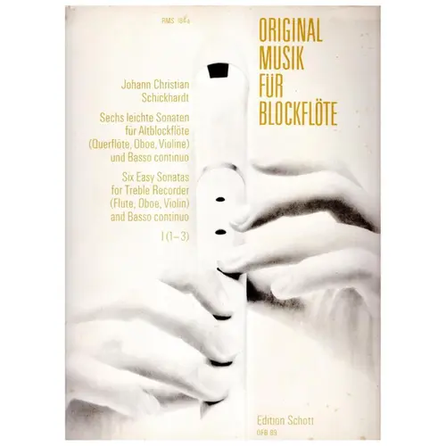 Sechs Sonaten Fur Altblockflote - Vol.1 und basso continuo