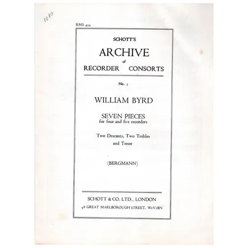 Seven Pieces for four and five recorders
