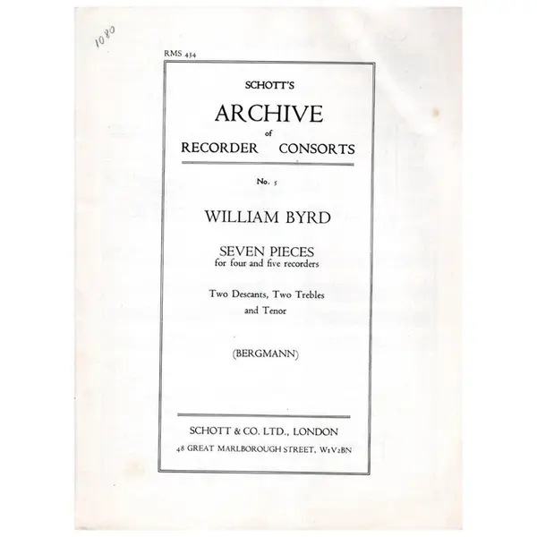 Seven Pieces for four and five recorders