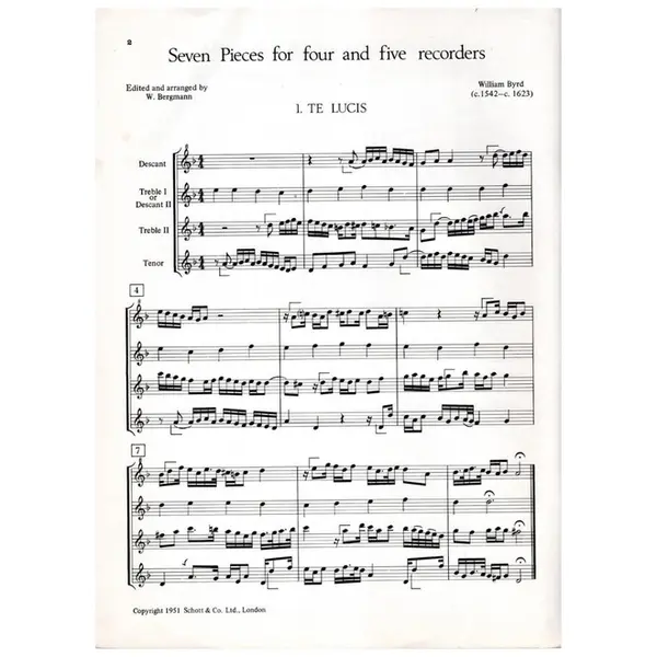 Seven Pieces for four and five recorders