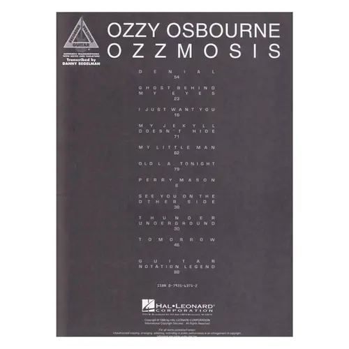Ozzmosis - guitar recorded version
