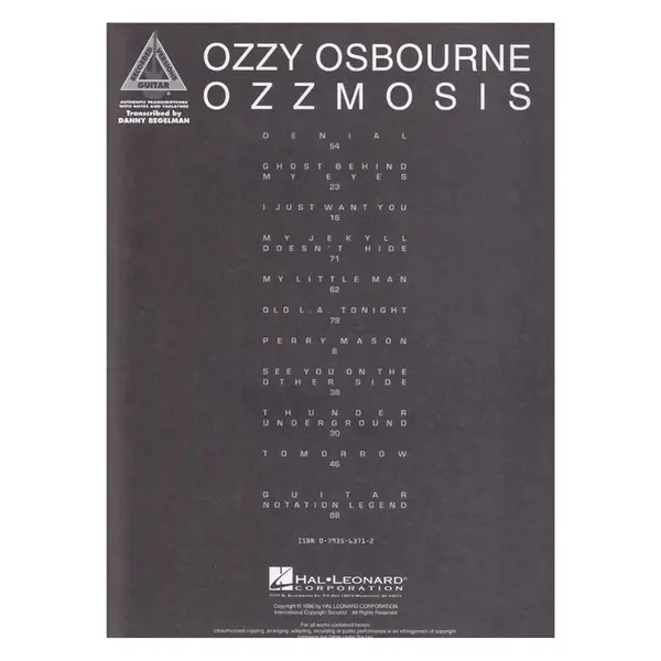 Ozzmosis - guitar recorded version