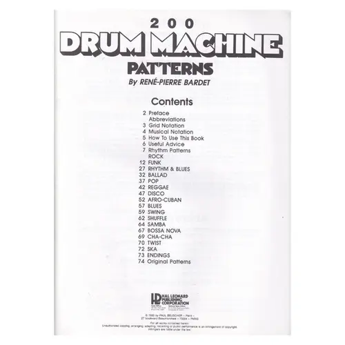 Drum Machine Patterns (200)