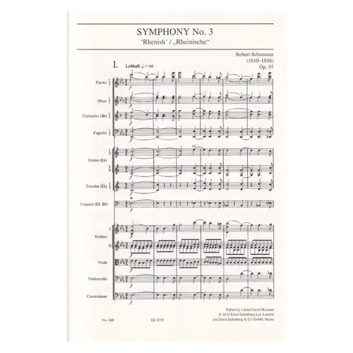 Symphony N.3 Op.97  Rhenish - study score