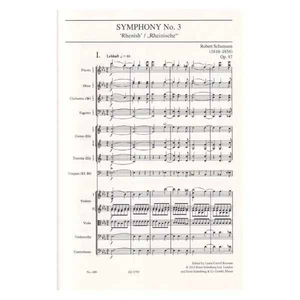 Symphony N.3 Op.97  Rhenish - study score