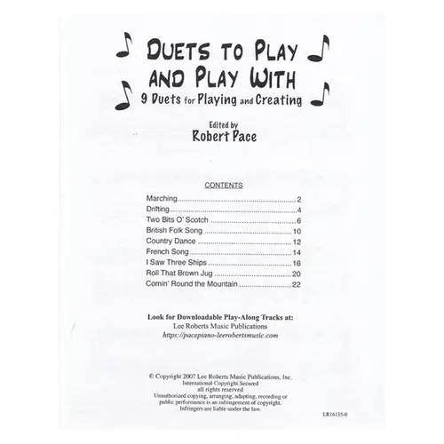Duets to Play and Play With 9 Duets for Playing and Creating