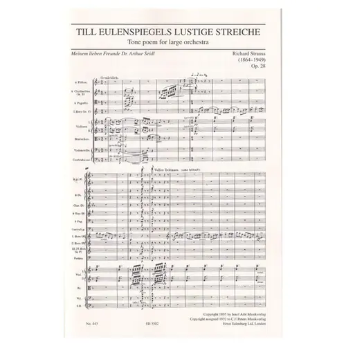 Till Eulenspiegels lustige Streiche, Op. 38 - study score