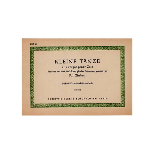 Kleine Tanze aus vergangener Zeit