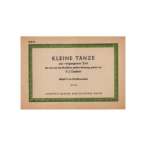 Kleine Tanze aus vergangener Zeit