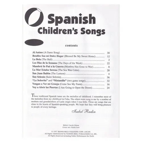 Spanish Children's Songs Vol.2